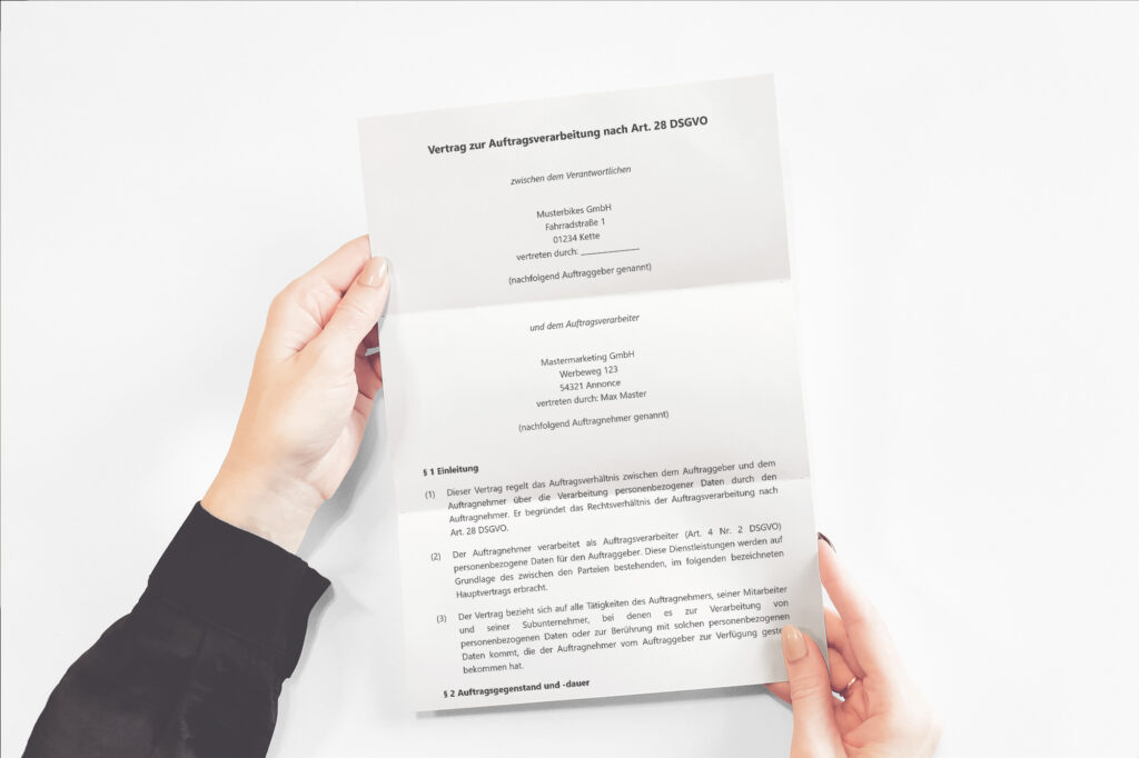 Auftragsverarbeitungsvertrag Muster bzw. Vorlage nach DSGVO
